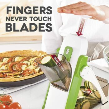 Food Slicer- Slicer for Vegetables, Meal Prep with Thickness, Size Adjustment