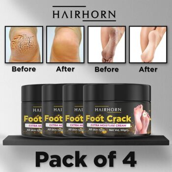 HAIRHORN Crack Cream For Dry Cracked Heels & Feet 50gm (Pack of 4)