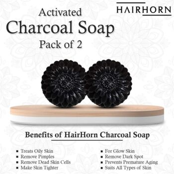 Hairhorn Ayurvedic Activated Charcoal Soap 100gm