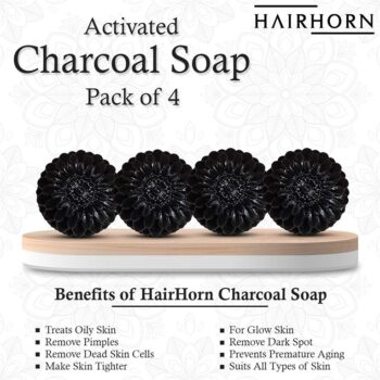 Hairhorn Ayurvedic Activated Charcoal Soap For Deep Cleanse