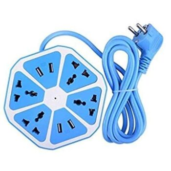 Heavy Duty Hexagon Electrical Extension Cord Power Socket with 4 USB Port