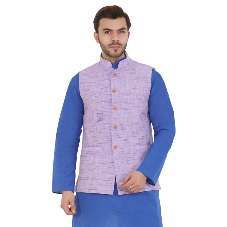 Khadi Men's Yellow Nehru Jacket, Men's clothing, New Arrival, new-arrivals  Yellow Khadi Nehru Jacket – Charkha Tales