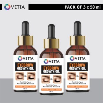 OVETTA Eyebrow growth & care oil natural for beatiful & thick eyebrow 50ml pack of 03