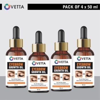 OVETTA Eyebrow growth & care oil natural for beatiful & thick eyebrow 50ml pack of 04