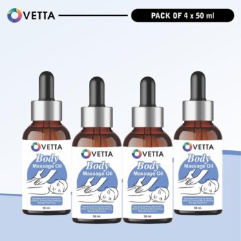 Ovetta Full Body Massage Oil For Relieves Stress Relaxes Body Therapeutic Grade Oil For Men & Women pack of 4