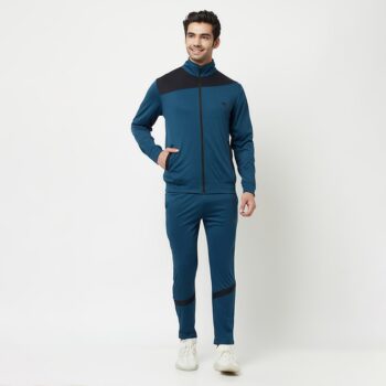 Polyknit Colorblock Full Sleeves Regular Fit Men's Track Suit