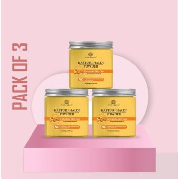 Pure & Natural Kasturi Haldi Powder Combo pack of 3 Jars of 100 ml (300 gms)