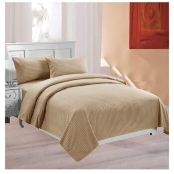 Satin Stripe Cotton Double Bedsheets