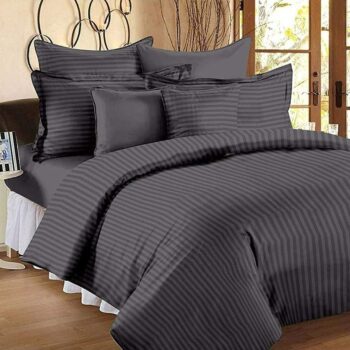 Satin Stripe Cotton Double Bedsheets