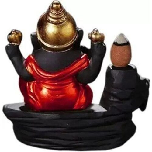 Smoke Ganesha Backflow incense burner with 10 Smoke Backflow Incense Cone - 10 cm
