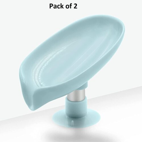 Soap Holder Leaf Shape Self Draining Soap Holder With Suction CupPack of 2