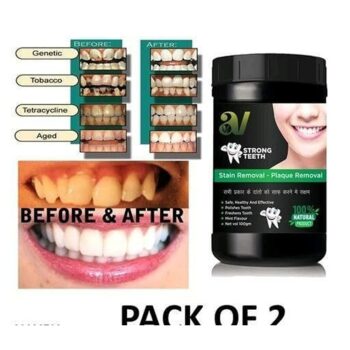 Stain Removal Teeth Whitening Powder 100 Gm Pack Of 2