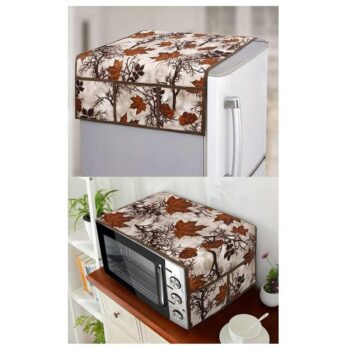 Combo of Fridge Top Cover & Microwave-Oven Top Cover (Set of 2)