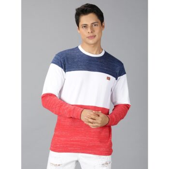 Cotton Color Block Full Sleeves Men's Sweatshirt
