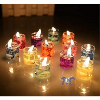 Decorative Gel Candles (Pack of 12)