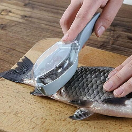 Fish Scale Scraper Fish Scaler Sawtooth Scale Descaler Scraper Cleaner Fish Scales Brush Shaver Remover Scale Knife