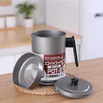 Oil Strainer Pot - Cooking Oil Storage & Grease Filter For Kitchen