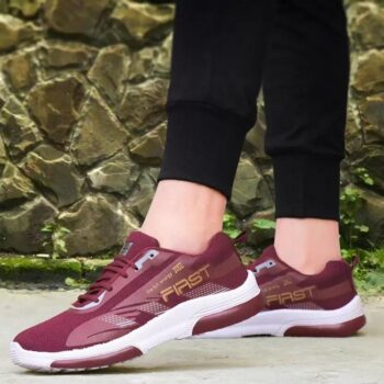 Stylish Sports Running Shoes For Men (Maroon)