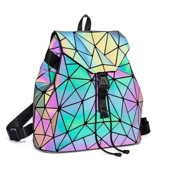 Women's Geometric Reflective Backpack