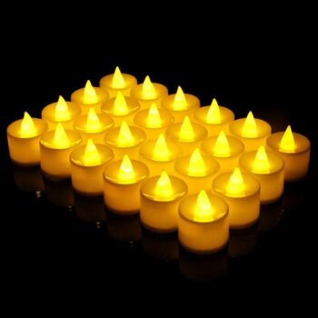 Yellow LED Candles (Pack of 12)