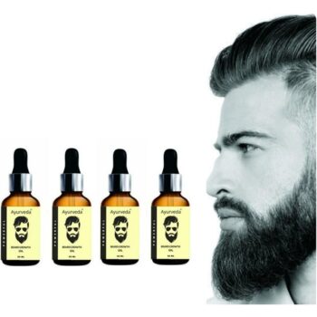 Ayurveda Advanced Beard Growth Oil - For Faster Beard Growth With Powerful Ingredient ( Pack Of 4)