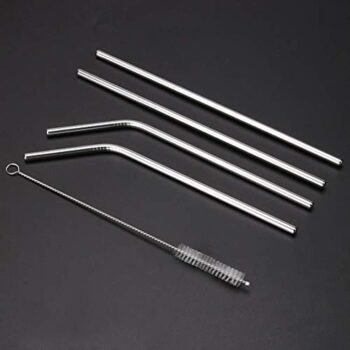 Drinking Straws - Reusable Stainless Steel Straws (2 Bend+2 Straight)