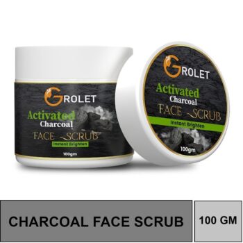 Grolet Activated Charcoal Deep Exfoliation Face Scrub (100 gm)