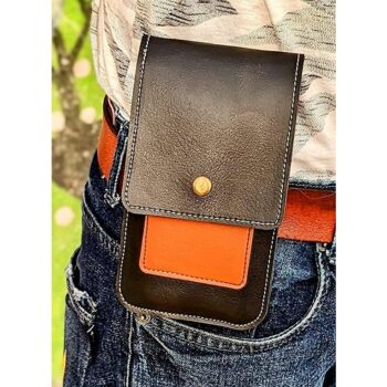 Holster for Mobile Pouch Waist Belt Case Universal Leather Case Waist Bag Mobile Phone Holder Cell Phone Pouch