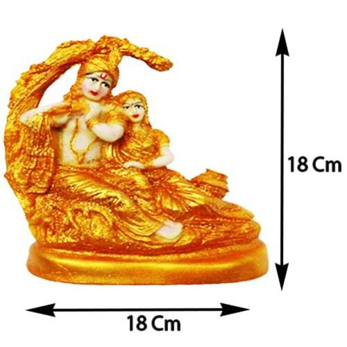 Lord Radha Krishna Idol Showpiece, Showpiece for Pooja, Worship & Home Décor - 18 cm