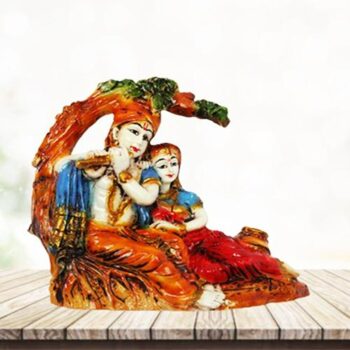 Lord Radha Krishna Idol Statue, Best for Diwali, Grah Pravesh & Home Decoration - 14 cm