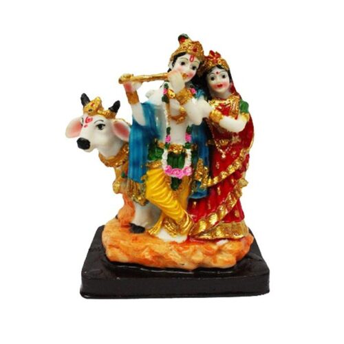Lord Radha Krishna Idol Statue, Best for Diwali, Worship, Home & office Décor - 16 cm