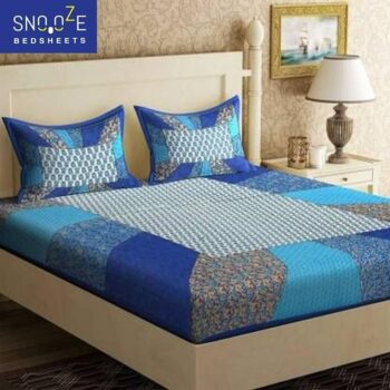 Snooze Jaipuri Printed Cotton Double Bedsheet