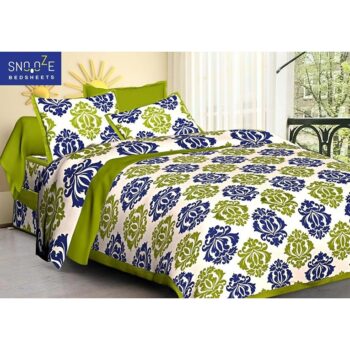 Snooze Printed Cotton Double Bedsheet