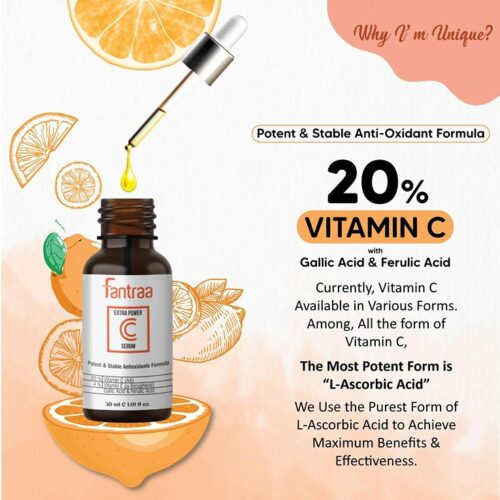 Vitamin C Face Serum For Brightens Skin & Evens Skin Tone, 30ml