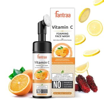 Vitamin C Foaming Face Wash with Built-In Face Brush, 150ml