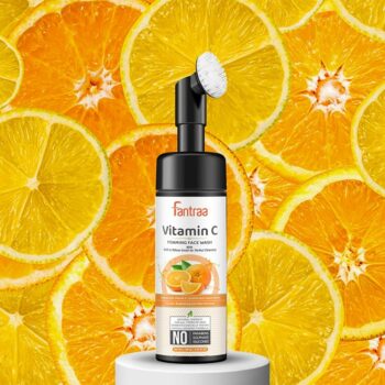Vitamin C Foaming Face Wash with Built-In Face Brush, 150ml