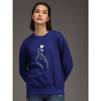 Women Printed Wool Sweatshirt