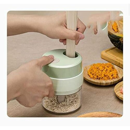 4 in 1 Portable Electric Vegetable Cutter (Pack of 1)