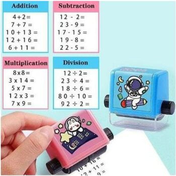 Digital Number Teaching Stamp Roller Addition, Subtraction, Multiply & Divide Math Stamp