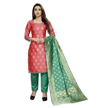 Rangat Trendy Banarasi Silk Navratri Dress Material with Jacquard Weaving
