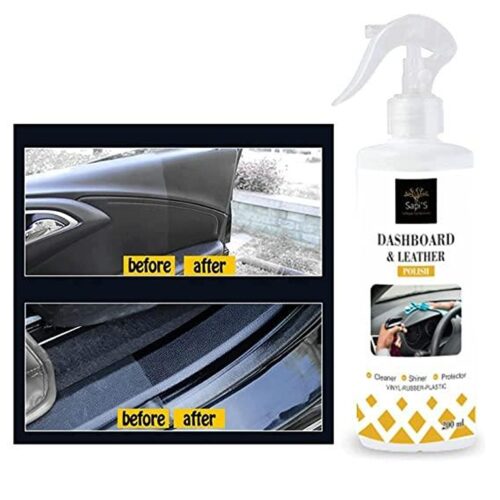 SAPI'S Dashboard & Leather Polish to Shine Black Look, Zero dust Attraction & Spotless Car Care, Car Accessories