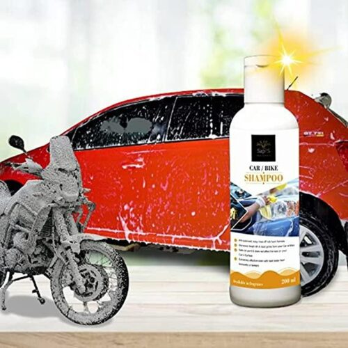 Sapi'S Ultra Car Wash Shampoo pH Balanced Rich Formula Shampoo with Water softeners for spot Free Finish, Car and Bike Cleaner, 200 ml
