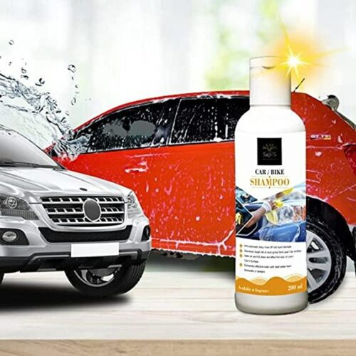 Sapi'S Ultra Car Wash Shampoo pH Balanced Rich Formula Shampoo with Water softeners for spot Free Finish, Car and Bike Cleaner, 200 ml