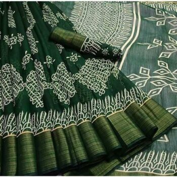 Varnam Trendy Printed Cotton Silk Saree
