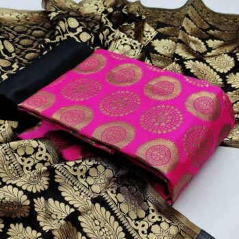 Women Banarasi Silk Dress Material with Stunning Jacquard Weaving