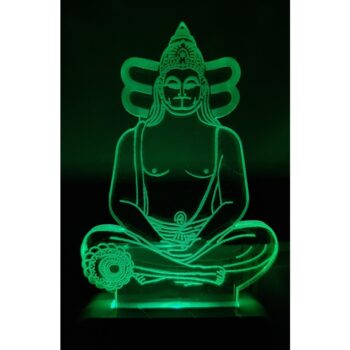 7 Color Changing 3D LED Anjaniputra Night lamp with Plug for Living Room