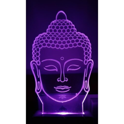 7 Color Changing 3D LED Buddha Night lamp with Plug for Living Room