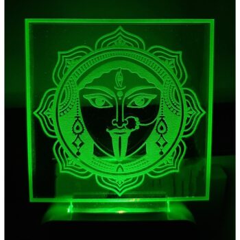 7 Color Changing 3D LED Durga Maa Night lamp with Plug for Living Room