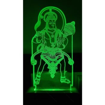 7 Color Changing 3D LED Hanuman Night lamp with Plug for Living Room