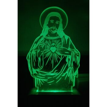7 Color Changing 3D LED Jesus Christ Night lamp with Plug for Living Room